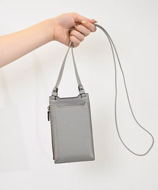 Atelier nuu 本革 スマホショルダー グレー