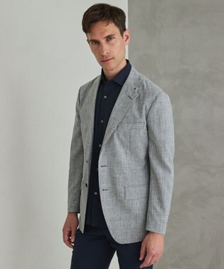 GOTAIRIKU 新クオリティ/KINGサイズ追加【洗える/シワになりにくい】タイワンタフタ  擬麻ジャケット ライトグレー系