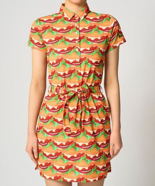 FILA GOLF／marie claire 【Loudmouth】柄ワンピース Burger Mania