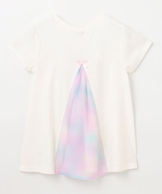 ANY KIDS 接触冷感 しろくま バックシャン Tシャツ エクリュ×レインボー