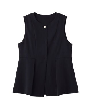 YECCA VECCA パールペプラムジレ Navy