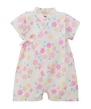 MIKI HOUSE HOT BISCUITS 【60-80cm】総柄 甚平オール