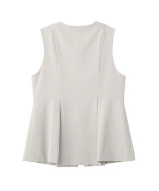 YECCA VECCA パールペプラムジレ Gray Beige