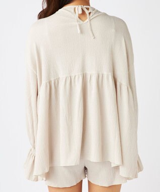 OP／FILA 【Ocean Pacific】ティアードトップス＋ショートパンツ付き 4点セット アイボリー