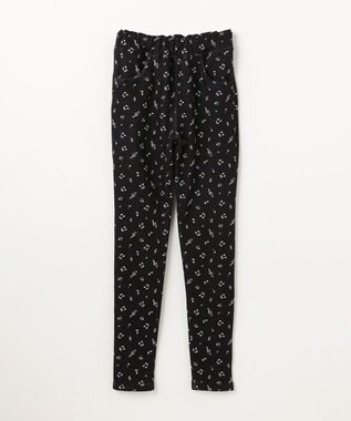 ANY KIDS 7days 裏シャギー 総柄ガーリーパンツ ブラック×音符