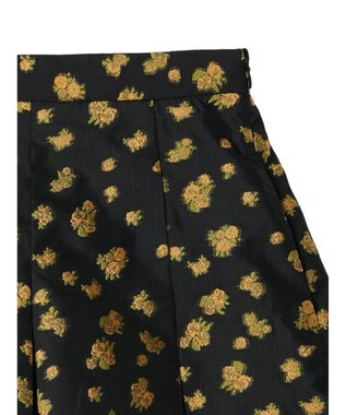 Green Parks タック入りジャガードキュロットパンツ Flower