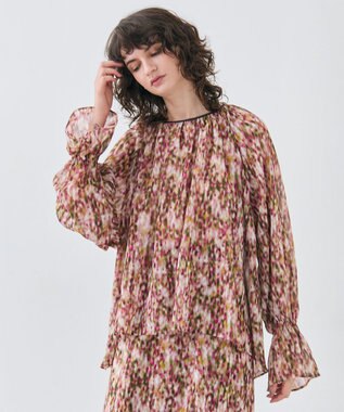 【洗える】BORONIA / フラワーシフォンブラウス