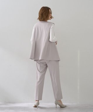 YECCA VECCA パールペプラムジレ Gray Beige