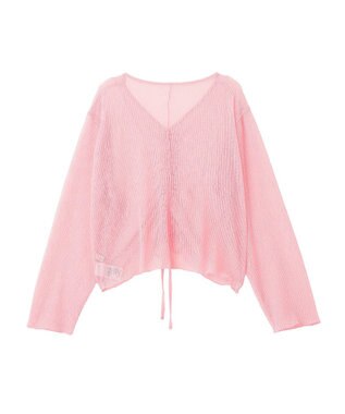 earth music&ecology フロントドロストシアープルオーバー Pink