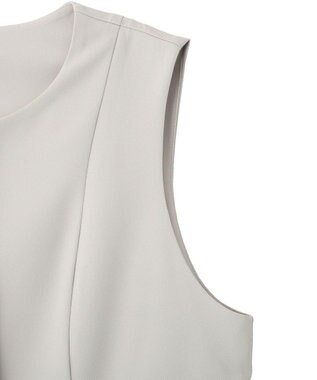 YECCA VECCA パールペプラムジレ Gray Beige