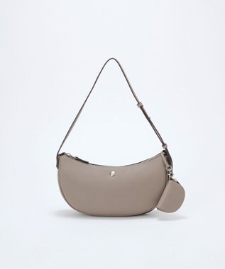 TOPKAPI 【Breath TOPKAPI】シュリンクレザー ハーフムーン ショルダーバッグ / チャーム付き グレージュ