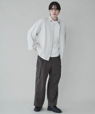 WEGO トロミBIGシャツ ライトベージュ