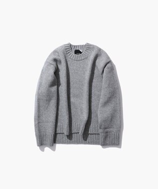 ATON COOMA LAMBS WOOL | ショートクルーネックプルオーバー LIGHT GRAY