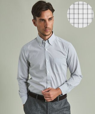 GOTAIRIKU 【形態安定】PREMIUMPLEATS_ボタンダウンカラー 通年ドレスシャツ