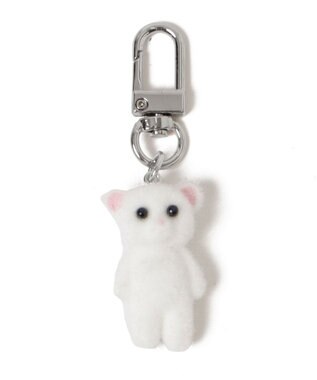 WEGO フロッキーくまキーホルダー ホワイト