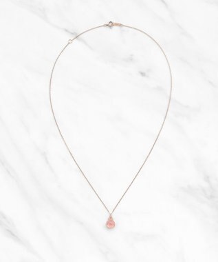 TOCCA 【WEB限定】BLOOMING BUD K10 NECKLACE K10 天然石カボションカット ダイヤモンド ネックレス ピンク系