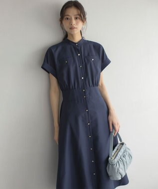 組曲 【WEB限定】シアーボイルワンピース ネイビー系