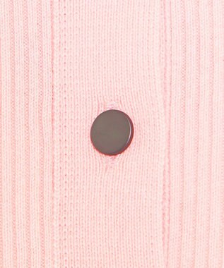 uncrave 【洗濯機洗い可】リブ フレアスリーブポロニット（uncrave STANDARD） ピンク