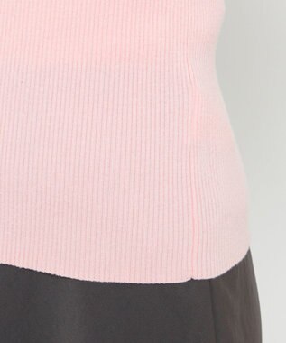 uncrave 【洗濯機洗い可】リブ フレアスリーブポロニット（uncrave STANDARD） ピンク