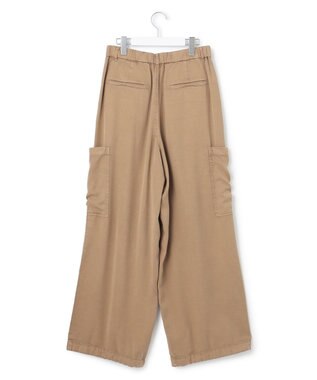 23区 L 【SLOW/一部店舗限定】ガーメントツイル ワイドタック パンツ ベージュ系