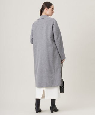 ICB ウールカシミヤメルトン チェスターコート グレー系