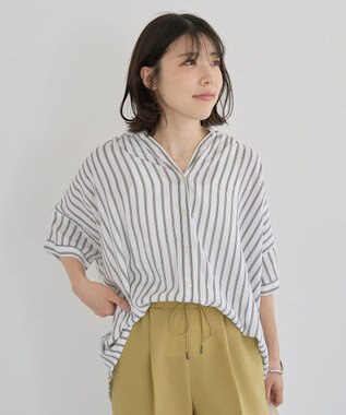 Green Parks Ｉ　アソート柄さらっとレーヨンブラウス Flower Black