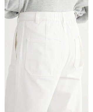 Green Parks ストレートタックデニムパンツ White