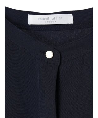 Green Parks イージーケア　比翼ボタンチュニック Dark Navy