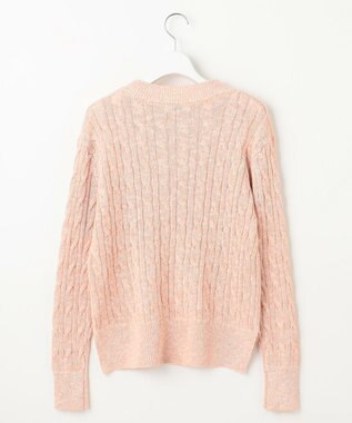J.PRESS LADIES 【洗える】MIX COLOR SLUB ケーブル ニット ピンク系