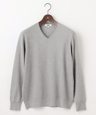 JOSEPH ABBOUD 【洗える/チクチクしない/3シーズン対応】SNOWY Vネック  ニット ライトグレー系