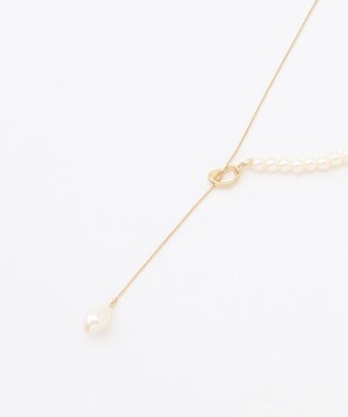 ANY パールラリエットネックレス ゴールド