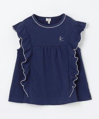 組曲 KIDS 【110-140㎝】フリフリフリル チュニック ネイビー系