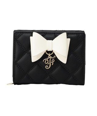 Maison de FLEUR Ｆチャームリボンウォレット Black
