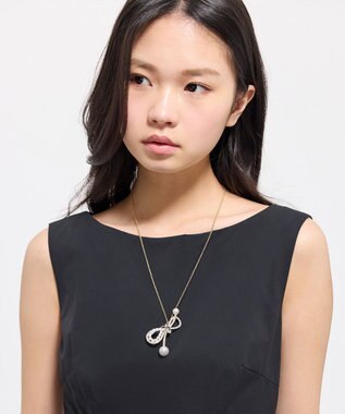 TOCCA SHAKE RIBBON 2WAY BROOCH NECKLACE ブローチネックレス ゴールド系