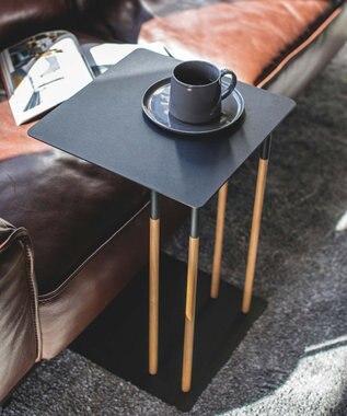 tower 差し込みサイドテーブル プレーン  ブラック ブラック