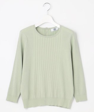 J.PRESS LADIES 【洗える】 PRINCESS クルーネック ニット ライトグリーン系