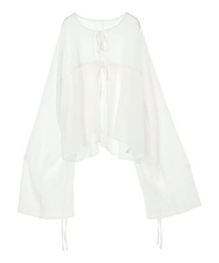 earth music&ecology ワッシャードロスト羽織りシャツ Off White