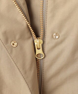 J.PRESS LADIES 【洗える】スパンライクナイロンタッサー フーデット コート キャメル系