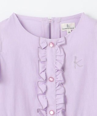 組曲 KIDS 【UVケア】【110-140㎝】バイカラー ワンピース ラベンダー