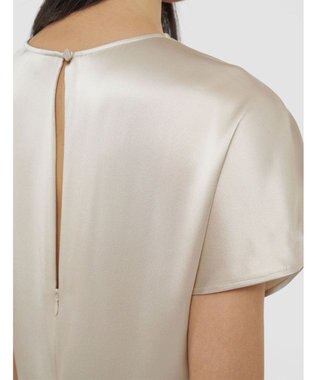 JOSEPH シルクサテンルーシング　ドレス Quail