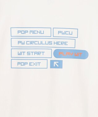 PW CIRCULUS 最新作！【MEN】 PIXEL GRAPHIC モックネックT ゴルフ ホワイト系