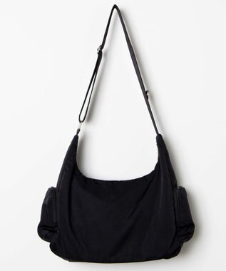 WEGO ポーチ付きナイロンショルダーバッグ ブラック