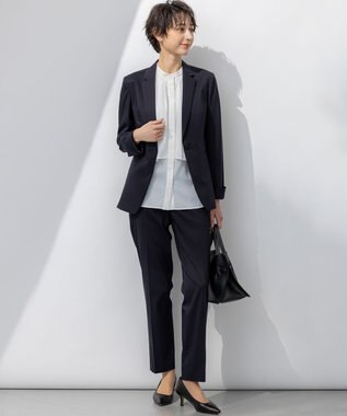 23区 L 【撥水加工/洗える】シアーナイロンツイル レイヤード ブラウス ホワイト系