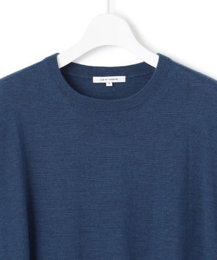 23区 L 【WEB限定カラーあり/洗える】ウーステッドウール ビッグシルエット ニット ダルブルー系