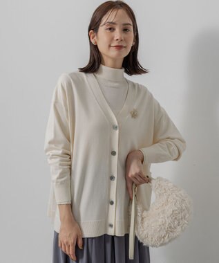 【加藤ローサさん着用 / 2WAY】スムースストレッチカシュクール カーディガン