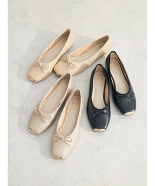 Green Parks ・ｍｉｎｉａ　トウキャップバレエシューズ Pink Gold