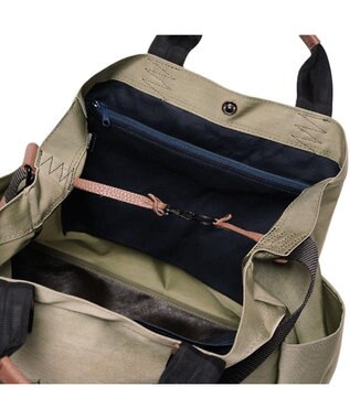 Regalo Felice 【B4サイズまで収納可 / ポケット7ヶ所 / ショルダー付き】2wayトート / REGALO KA(カーキ)