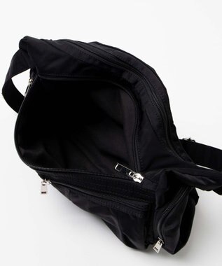 WEGO ポーチ付きナイロンショルダーバッグ ブラック