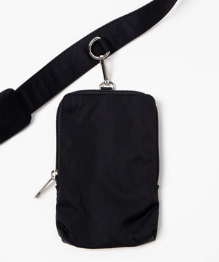WEGO ポーチ付きナイロンショルダーバッグ ブラック
