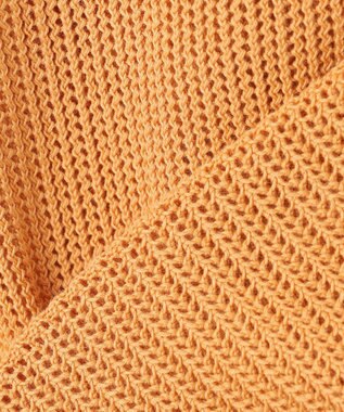 UNFILO L メッシュ クロップドニット マリーゴールド